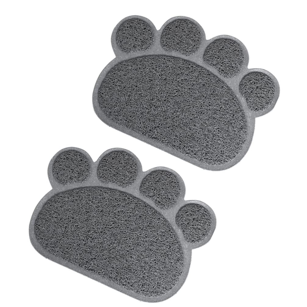 Generic Washable Dog Mat 2Pcs cat mat cat litter mats rubber pet placemat dog bowl mat slower fedder mat litter pad cat mat snuffle mat for dogs dog feeding pad pvc cats and dogs puppy