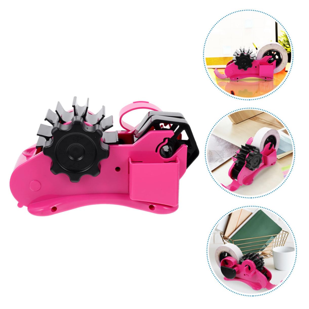 HOMSFOU 3 Stück Halbautomatischer Klebebandspender aus und Multifunktions Tape Dispenser für Büro Schule und Zuhause Design für Stilvolles Arbeitsumfeld Geeignet für Verschiedene