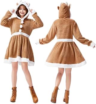 サンタコス トナカイ ワンピース フリーサイズ クリスマス 可愛い コスチューム 超目玉セール｜上質サンタ コスプレ ベビー着ぐるみ クリスマス