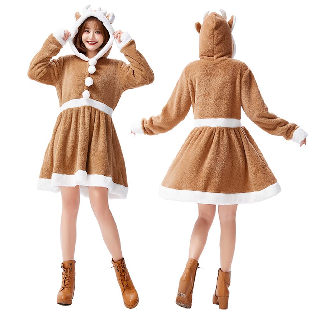 サンタコス トナカイ ワンピース フリーサイズ クリスマス コスチューム Amazon.co.jp: [Formemory] クリスマス コスプレ トナカイ