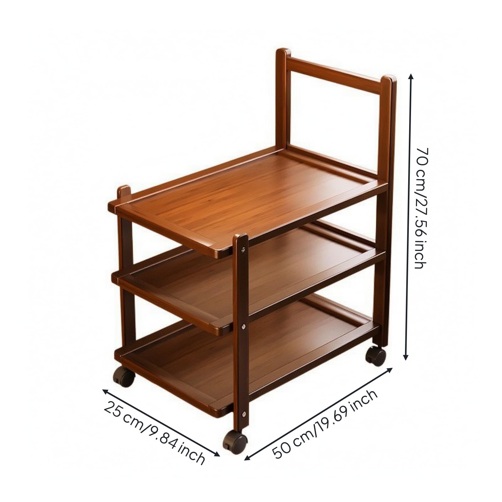 MagiDeal Carrello Salvaspazio con Ruote, 50CM, A Tre Livelli