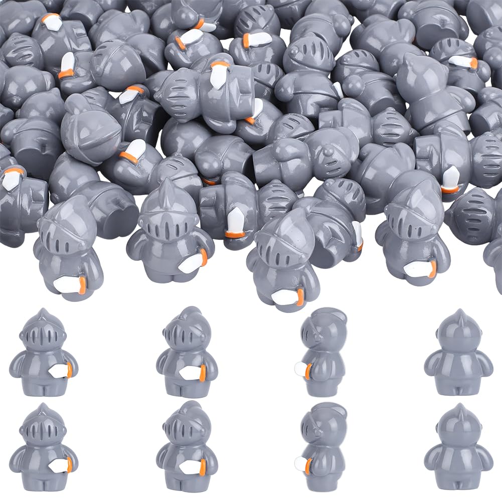 WADORN 80pcs Knight Action Figures Resin Miniatures Knight Bulk Pretending Prop Decorations for Party Favors Birthday Celebration Gift Bag Filler Hide and Seek Props Home Decoration, Deep Blue