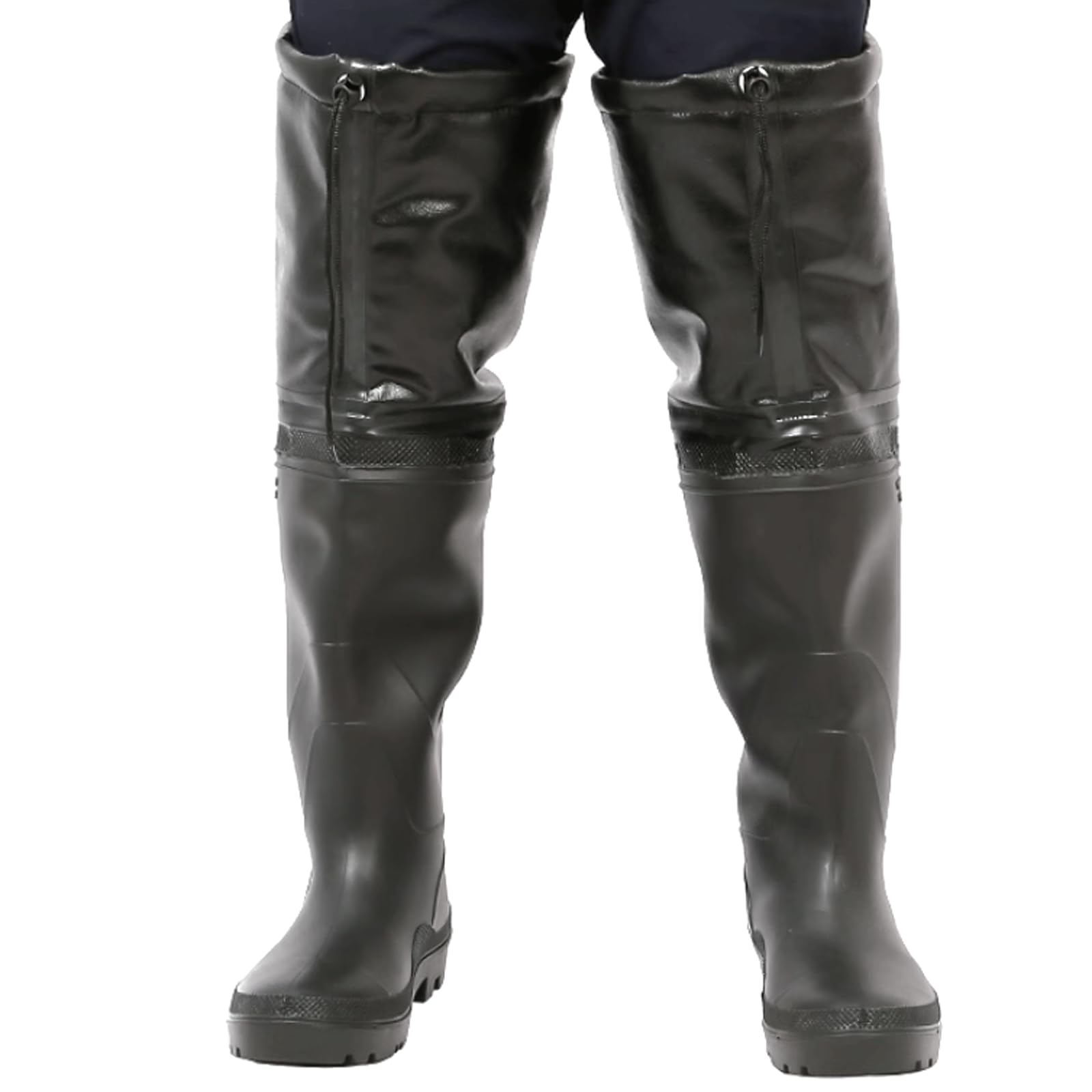 Genouillère avec Cuissardes élastiques réglables et Chaudes, Hauteur 60cm, pour Hommes et Femmes, Travail agricole Bottes Anti-Boue
