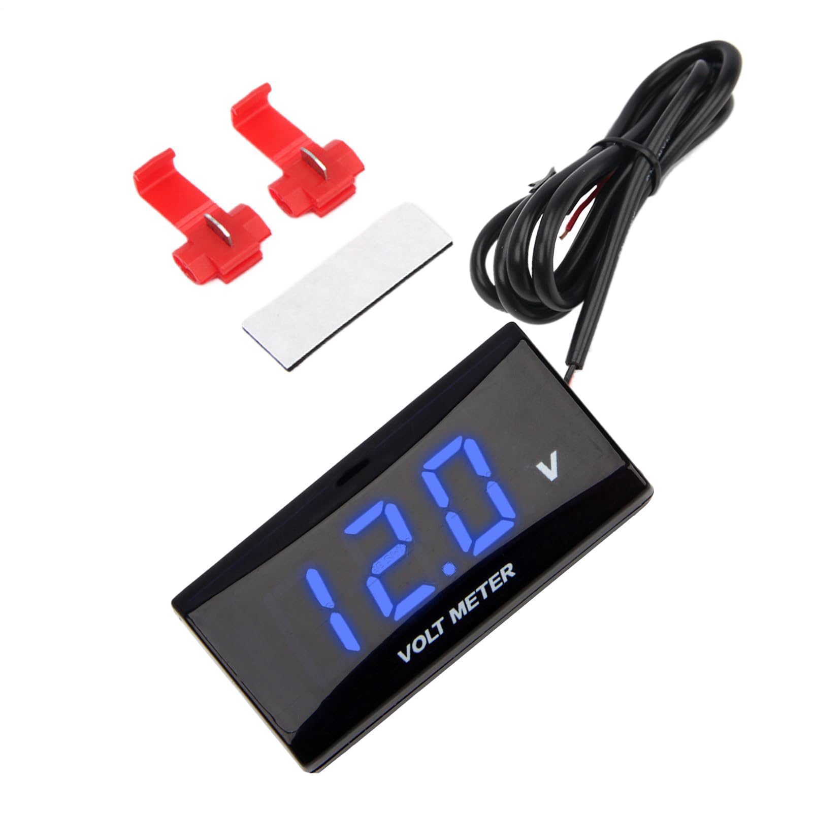 Indicador de batería de motocicleta con pantalla digital precisa y voltímetro mini impermeable 8