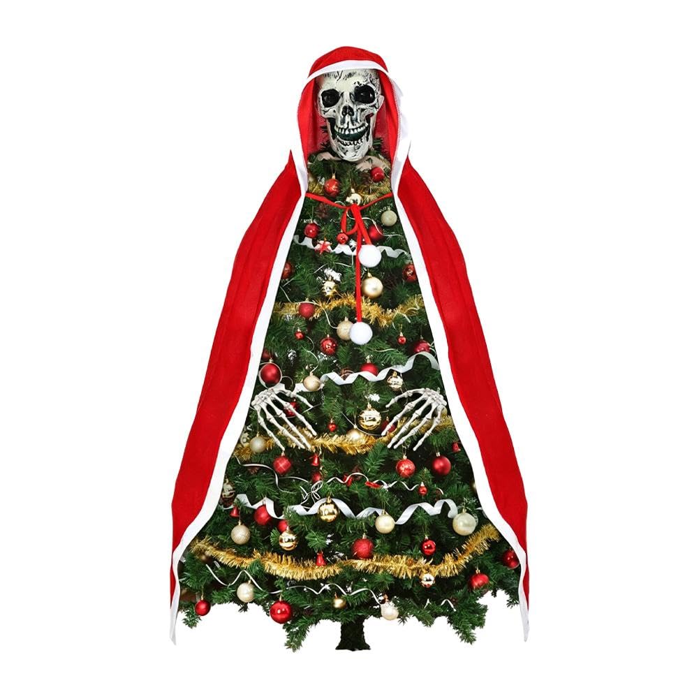 Diseño gótico de Navidad: adornos decorativos de calavera para árbol de Navidad