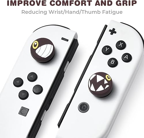 Miniatura 2 de PALPOW - Tapas de palanca de mando para pulgar compatibles con Nintendo SwitchOLEDLite Pokemon, bonita funda de silicona analógica para palillos de