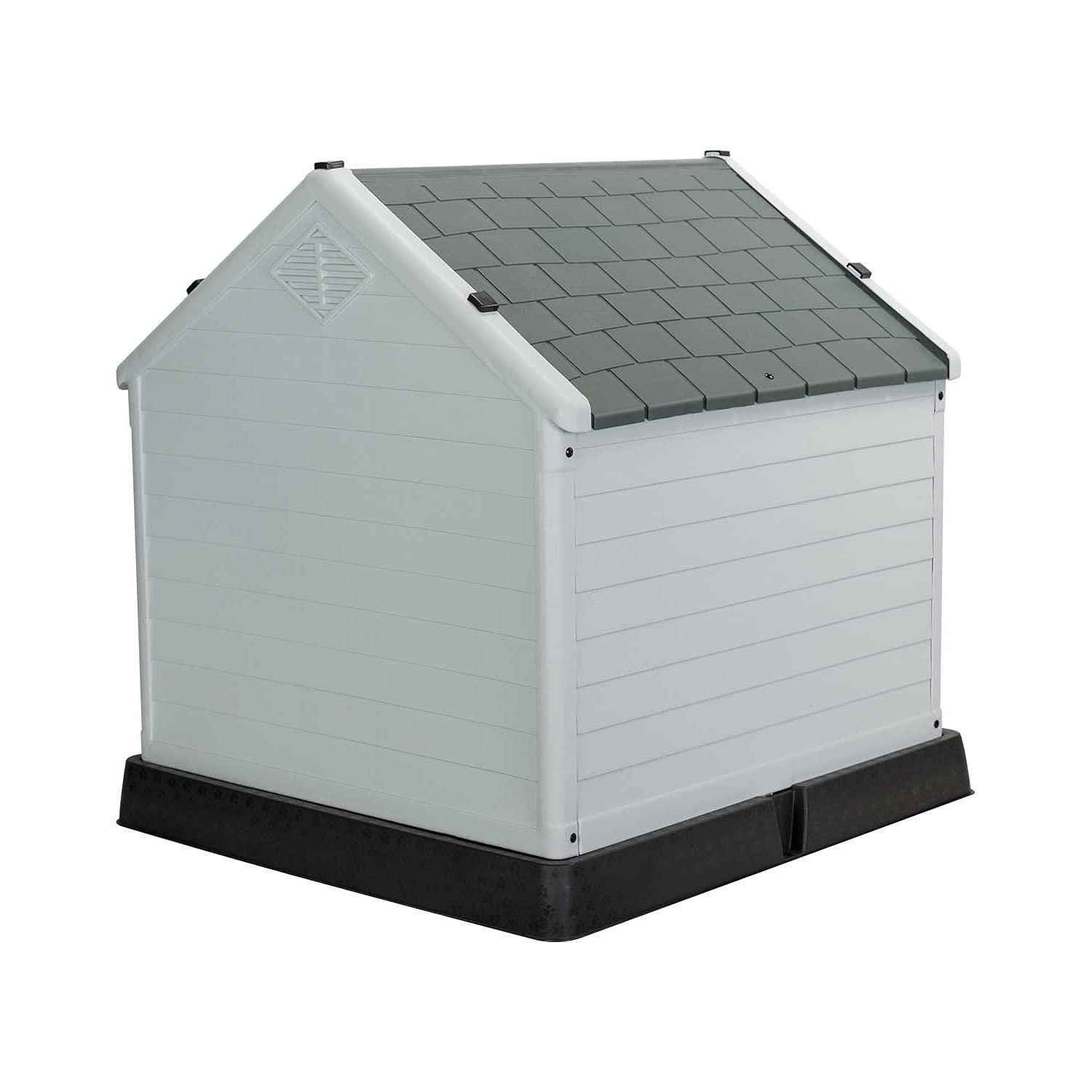 THINIA HOME Caseta para Perros Pequeños Dimensiones 66,5x73,6x71cm | Caseta de Plástico 100% Reciclable y Ecológico | Caseta Mascota Exterior e Interior