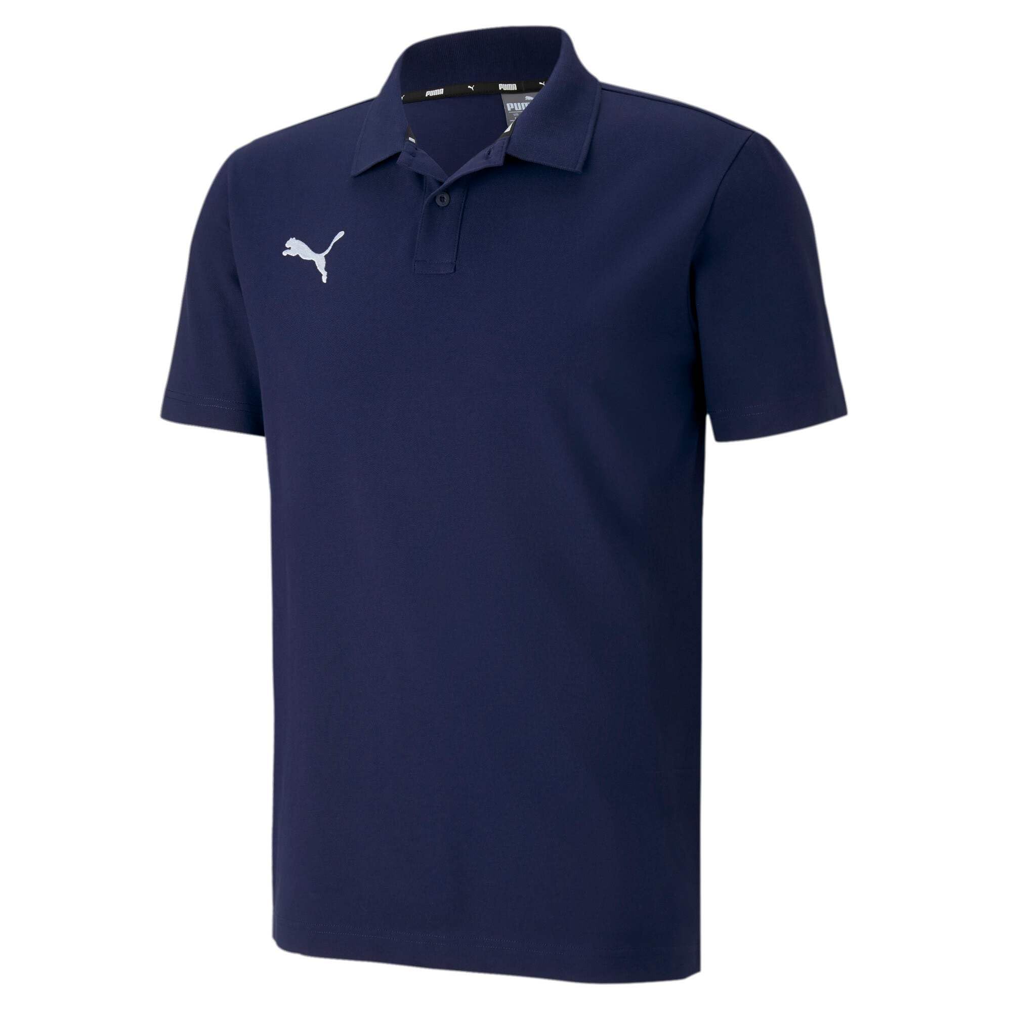 Puma Men's Teamgoal Short-Sleeve Polo Shirt - Peacoat - S