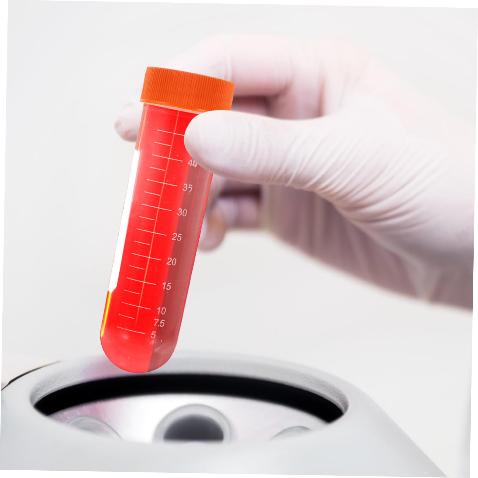 Mobestech 100 Sztuk Śrubowych Probówek Odśrodkowych Do Eksperymentów Z Wagą Probówka Plastikowa 50 Ml Test