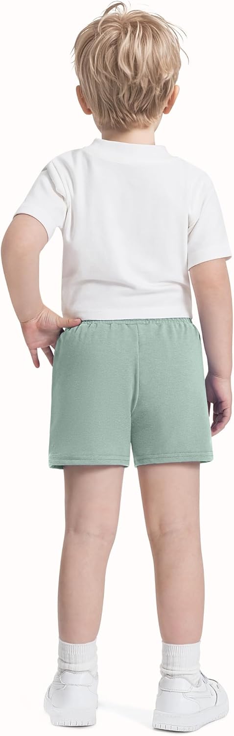 3 Pack Baby Boys Shorts Toddler Unisex Pull On Jogger Shorts Girls Stretchy Cotton Pants with Pocket Size 18M-5T - Image 6