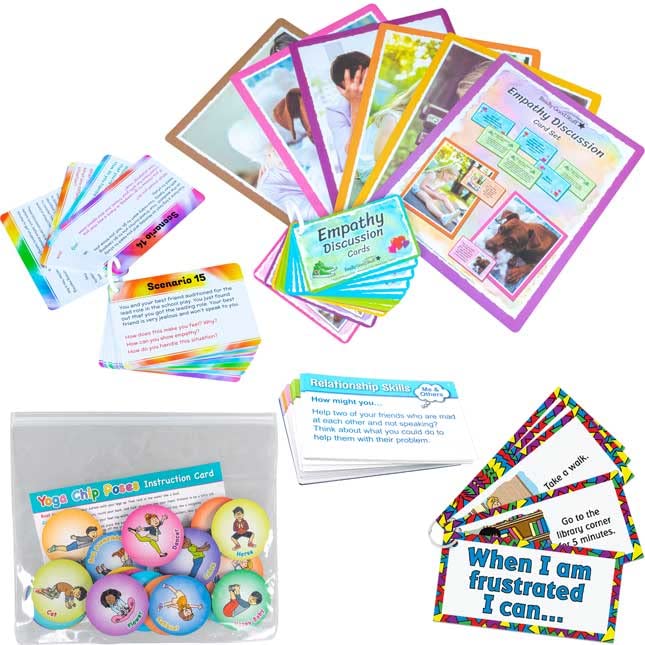 Really Good Stuff Interactive Social Emotional Discussion Cards - 5 Activities for Learning, Identifying, and Discussing Emotions & Feelings