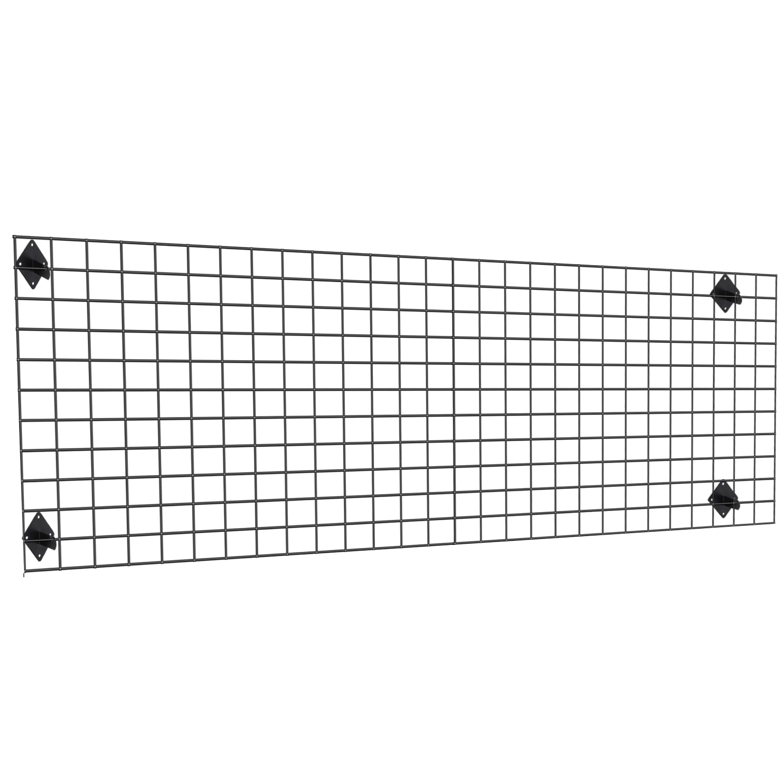 Soportes de montaje en rejilla negros - Soportes de montaje en pared para panel de rejilla, soportes de montaje en pared de rejilla de alambre, 24 unidades