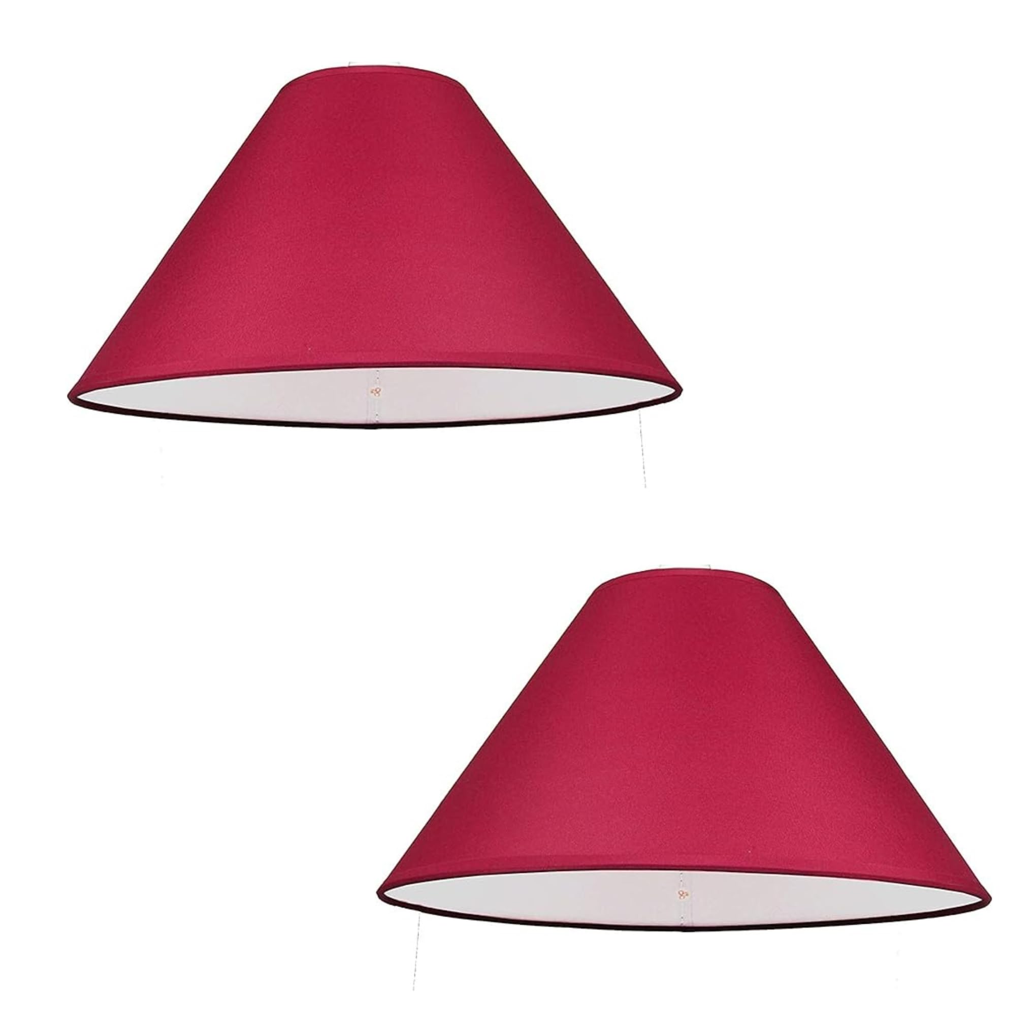 Loxton Lighting Burgundy Pack Of 2 - Empire Cotton Coolie Lamp Shades For Table Lamps And Pendant Ceiling Lights - 35Cm Dia (2, )