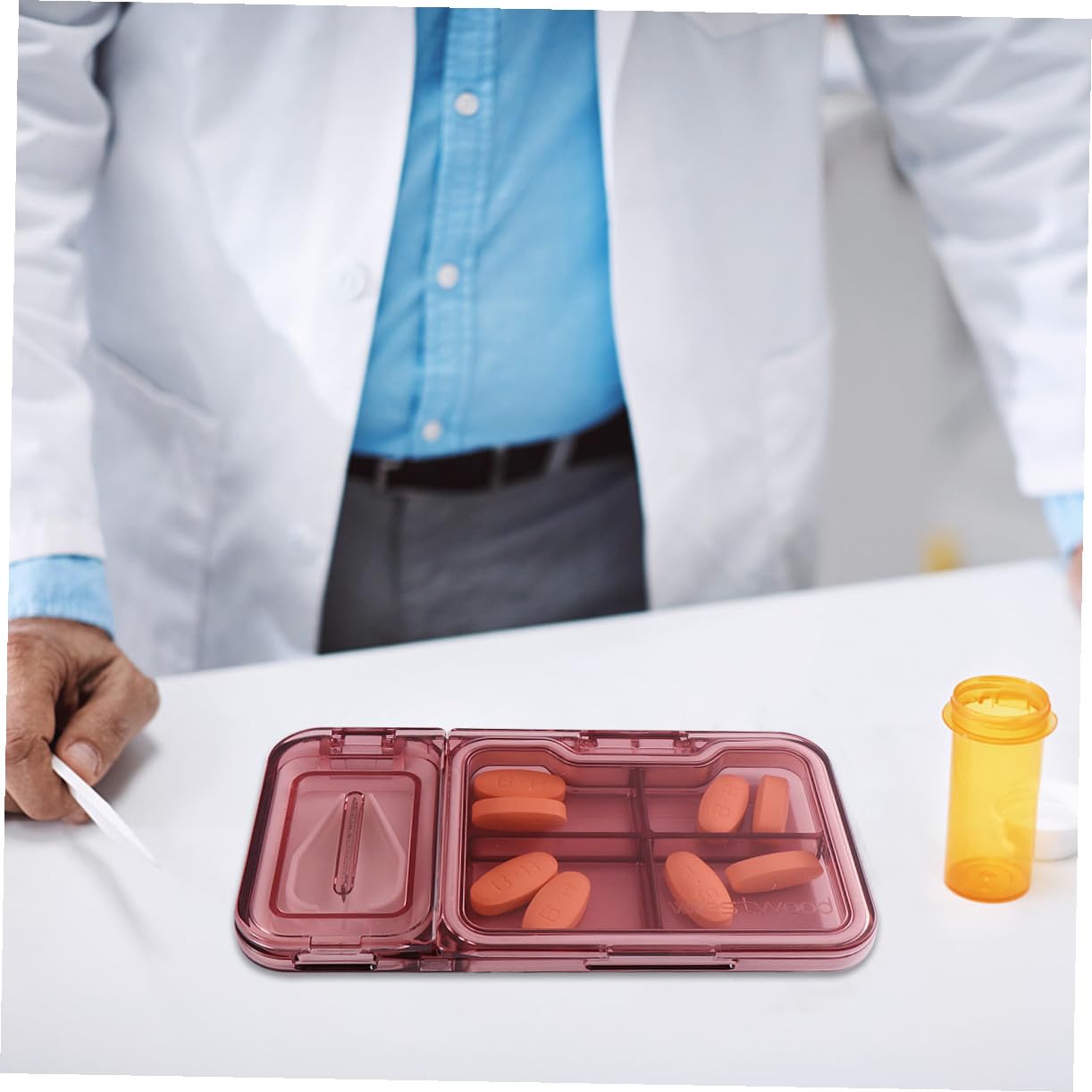 GLEAVI De 3 Pièces à séparateur briseur de médicaments organisateur de médecine coupe comprimé porte- coupe- portable pilulier distributeur PC