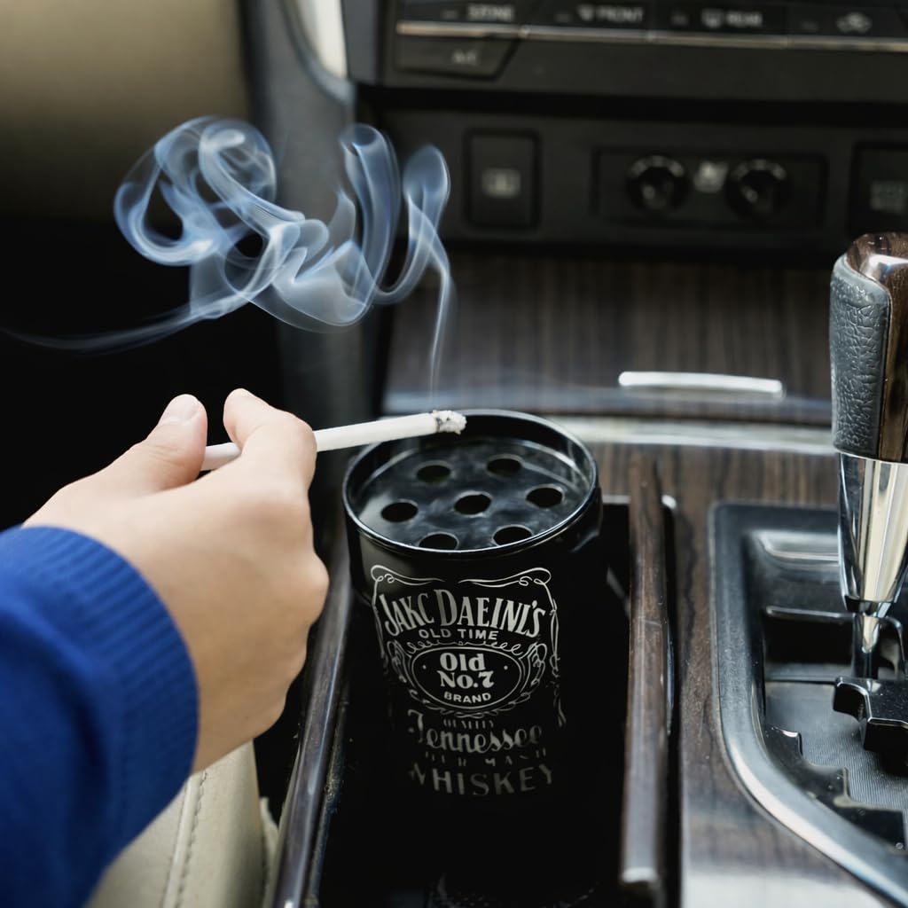Buy Store2508 Metal Cigarette Ashtray with Lid Portable Smoke Ash