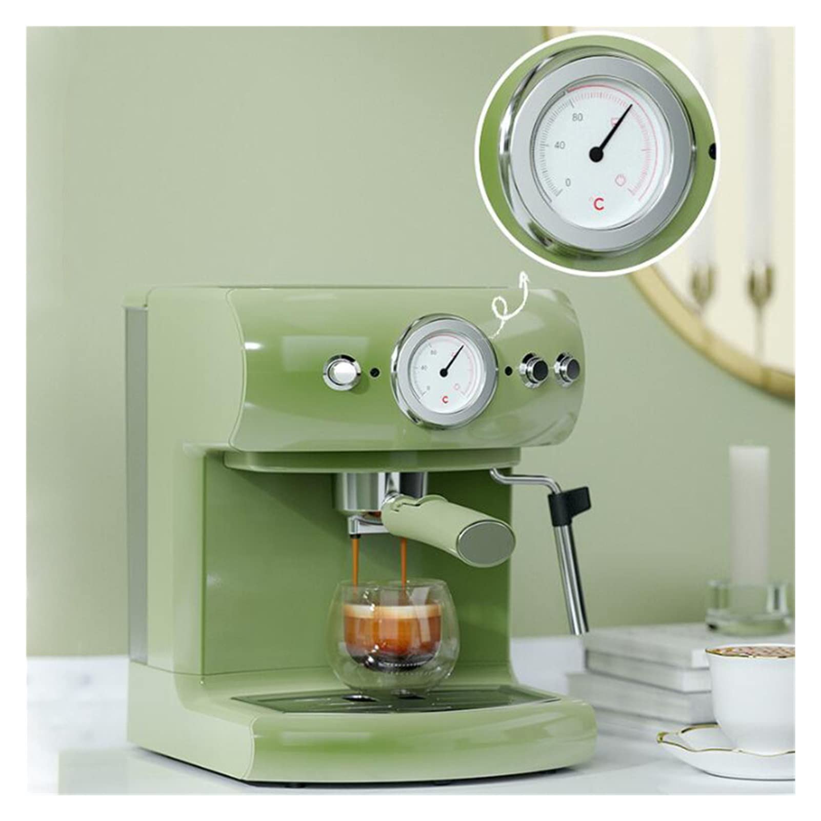 Włoski typ kawy espresso Makermachine z różdżką kruszakiem mleka dla espresso cappuccino latte i mokha Przybory kuchenne