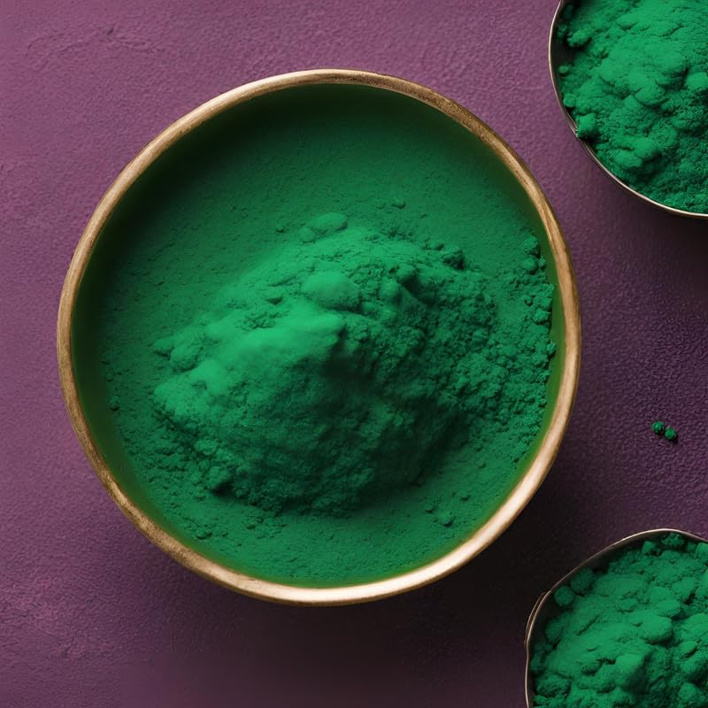Image of Herbal and Organic Holi Colors | Eco Friendly | Dark Green Color 500gm | Natural and Skin-Friendly Gulal | Handmade and Non-Toxic | Holi Ke Rang | Holi Celebration | Stain Free