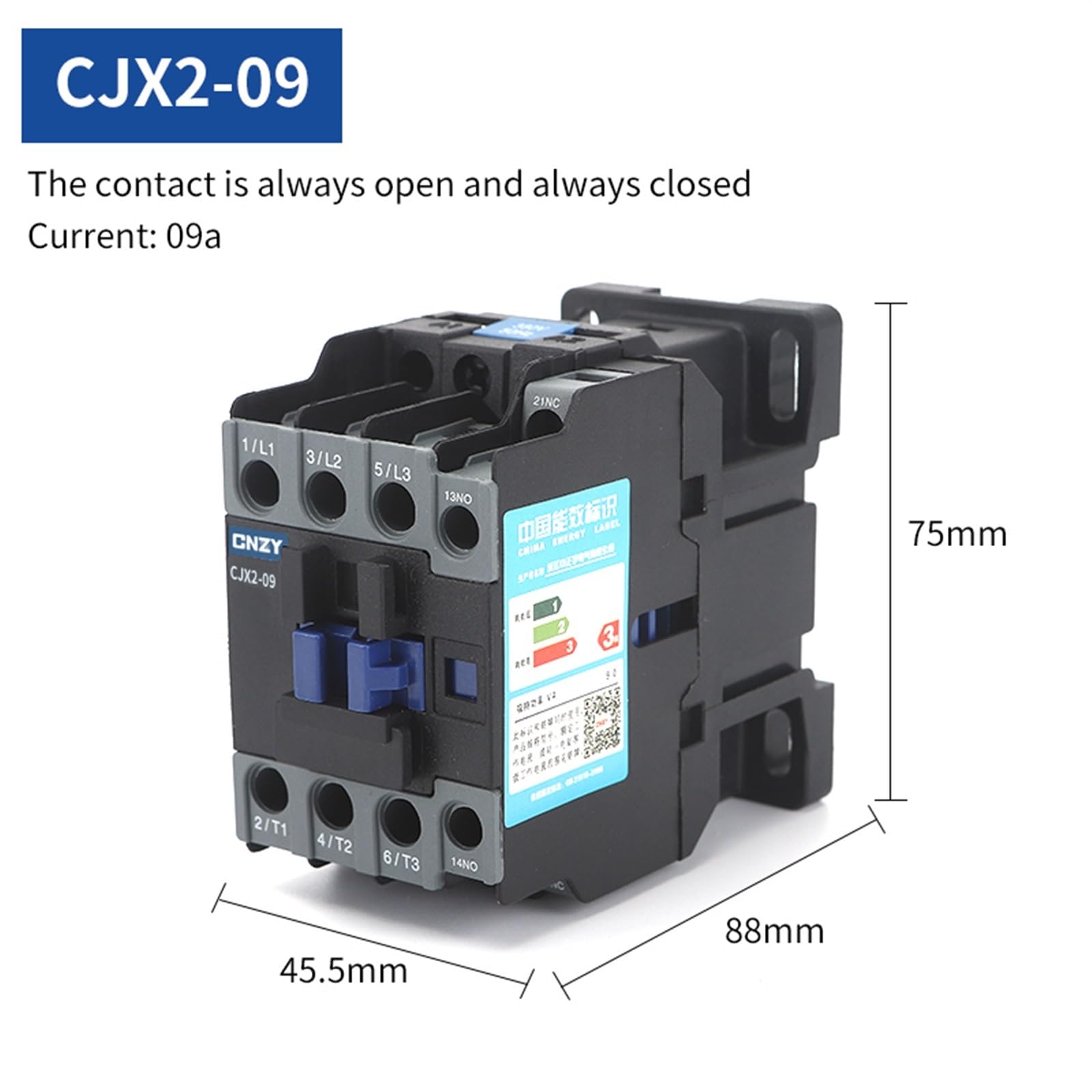 3-fazowy 3-biegunowy stycznik AC 1NO+1NC napięcie cewki 380 V 220 V 24 V 50