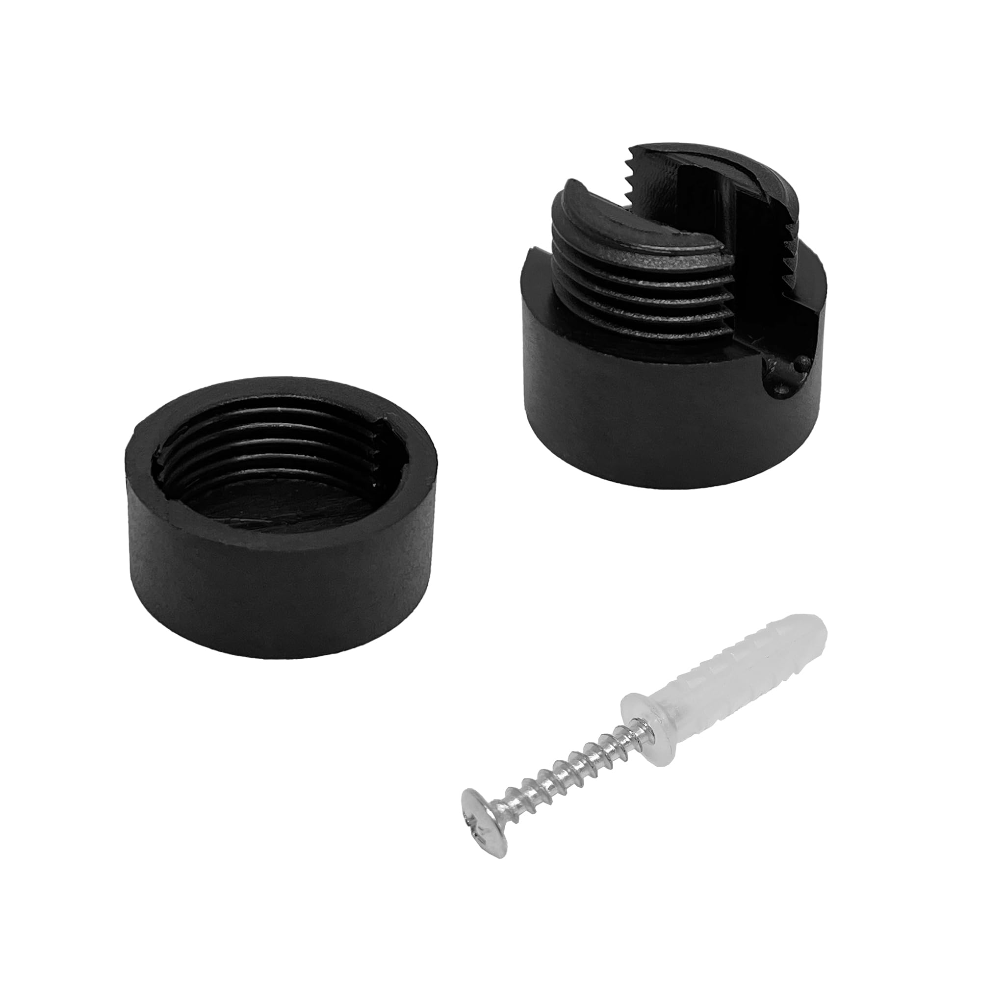 smartect Decentratore da Parete e Soffitto per Cavi 8 Pezzi Nero Ø20x18 mm