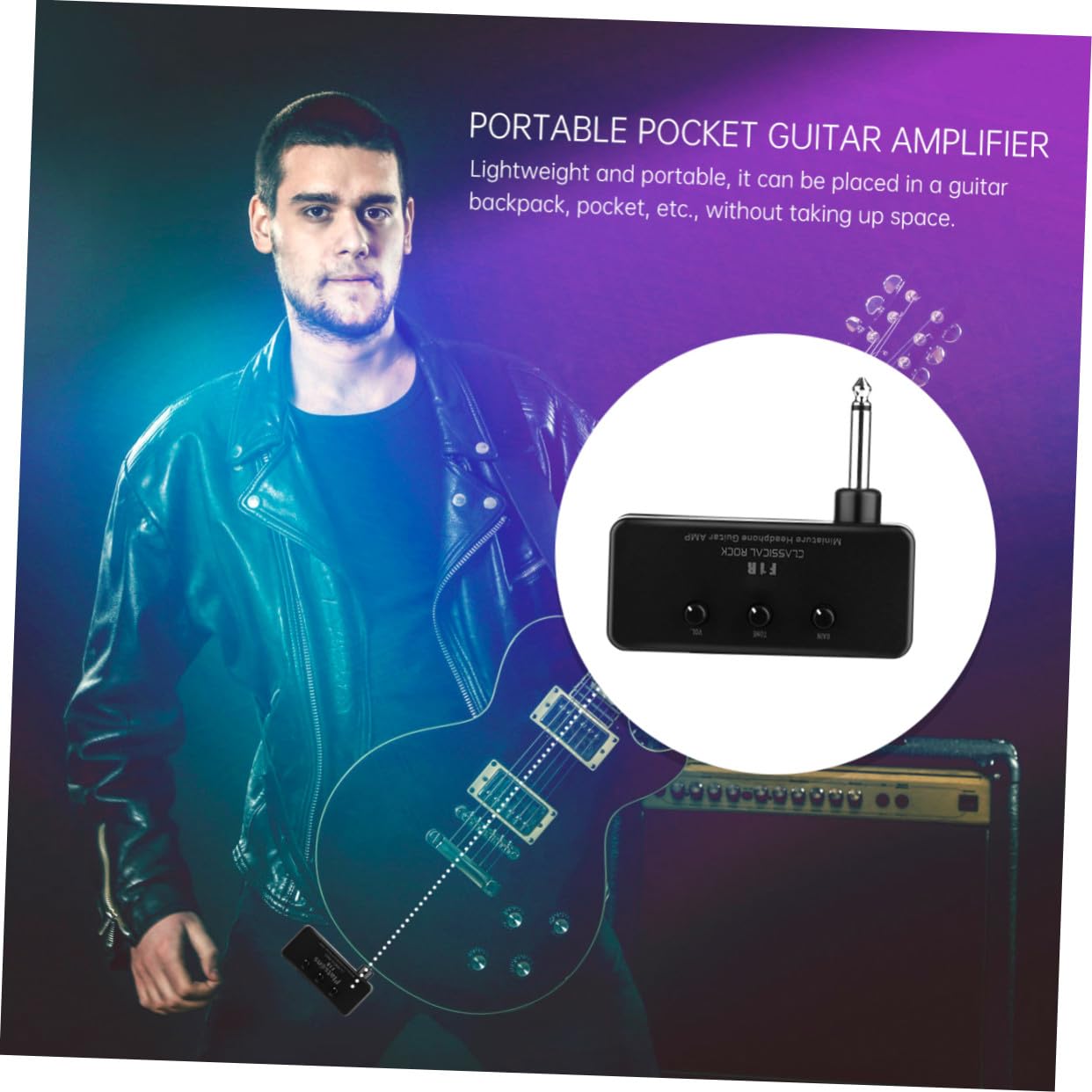 BESTonZON 2 Juegos De Amplificador De Auriculares De Bajo Mini Enchufe Amplificador De Guitarra Bolsillo De Plástico Y Aluminio Amplificador De Auriculares Para Guitarra Altavoz