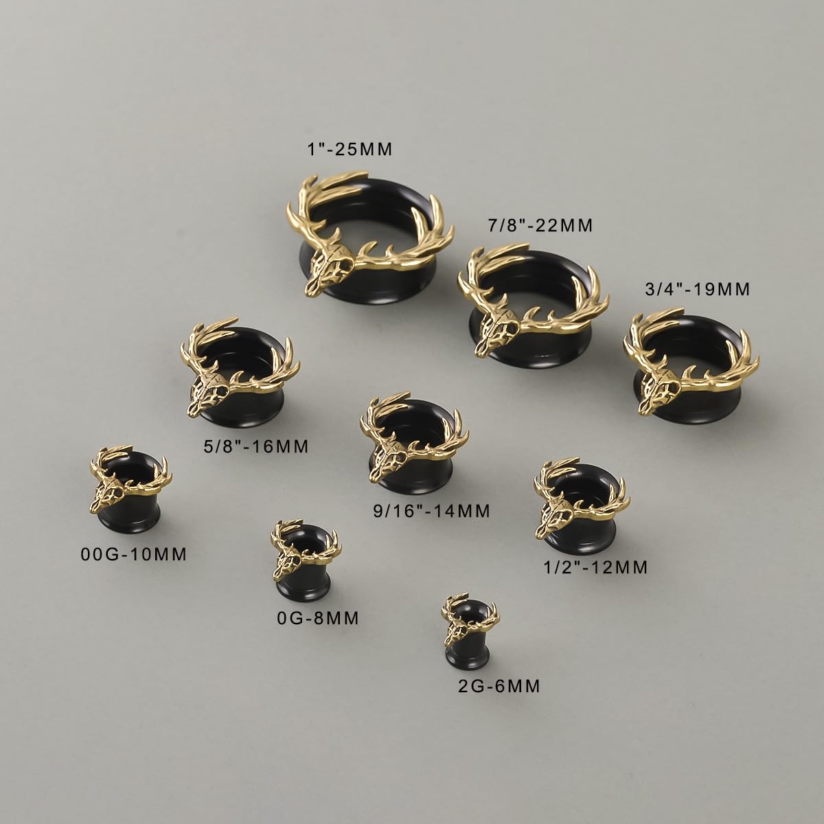 COOEAR Doppelt ausgestellter Ohrtunnel, Fleisch Ohrmesser Expander, Piercing Bahren Ohrringe.