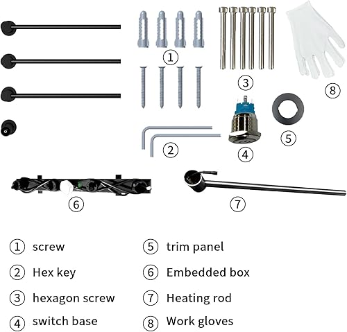 Miniatura 6 de VJASS Calentador de toallas eléctrico, calentador de toallas eléctrico de 3 bares, inicio de un solo toque, calentador de toallas inteligente, juego