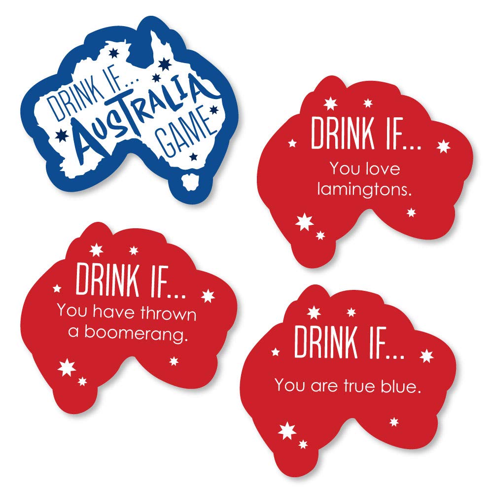 Big Dot of HappinessDrink If Game - Australia Day - G’Day Mate Aussie Party Game - 24 Count