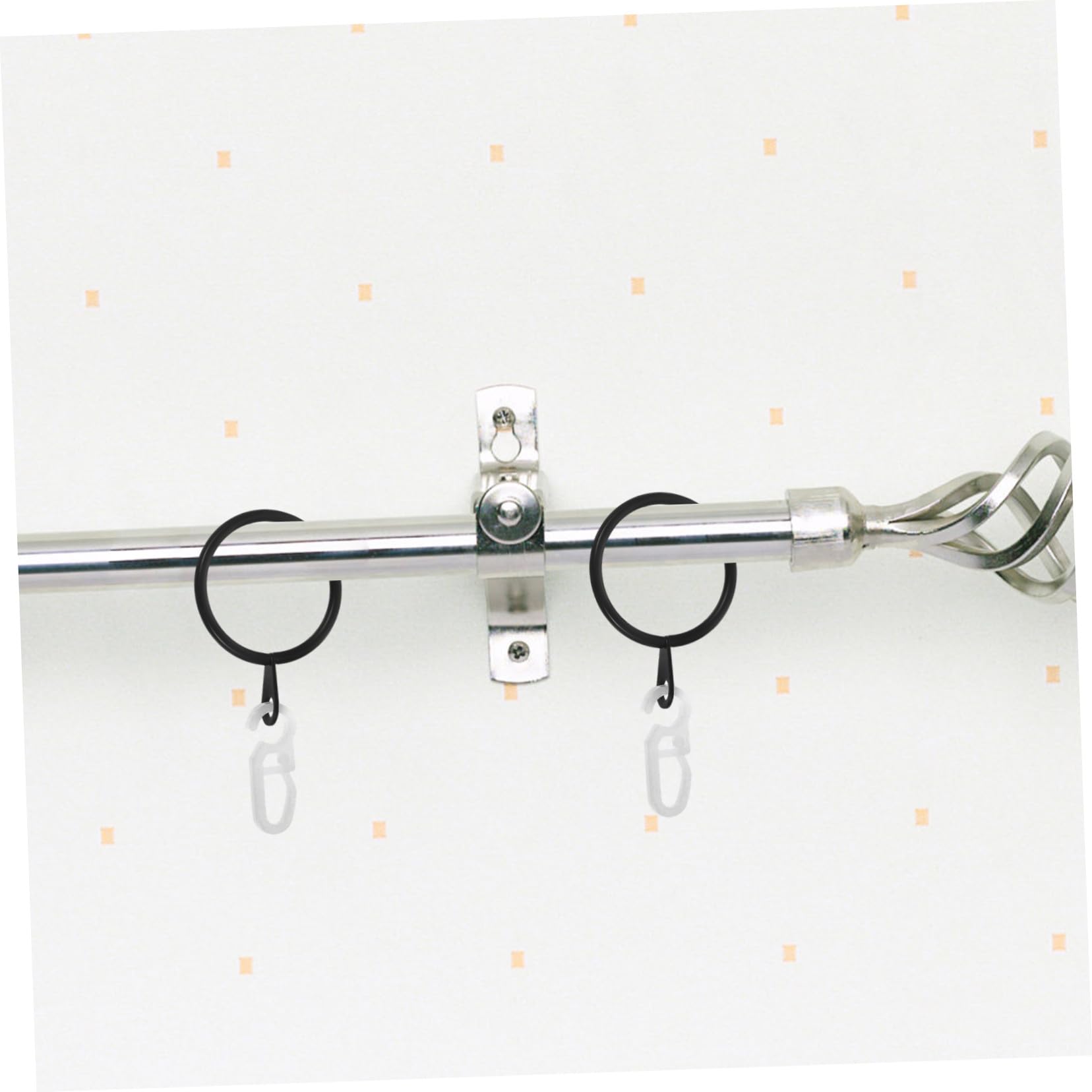 TOYANDONA Anelli Mm 45 Set per Tende Diametro Interno Neri Metallo in 30 | Ganci Inclusi, Finitura Classica Nera, Struttura Plastica e Metallo, Installazione Semplice, Adatti a Carichi Pesanti