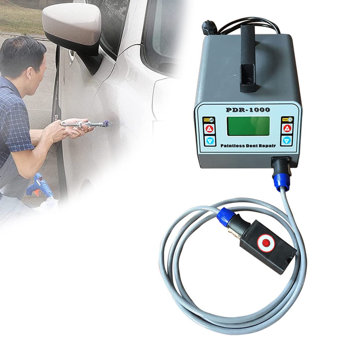 SPLIND Paintless Dent Removal Tools Kits, 1000W Induction PDR Heater Machine Hot Box, Full Set of Dent Removal Tools for Hail Damage,Electromagnetic Dent Repair Instrument