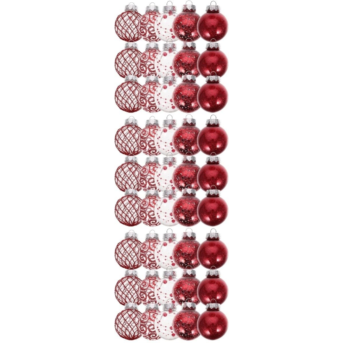 Toyvian 90 Pièces Boules de Noël Rouges en Plastique, Décorations | Sapin de Noël, Pendants Polyvalents, Faciles à Accrocher, Lot Festif pour Maison et Fête