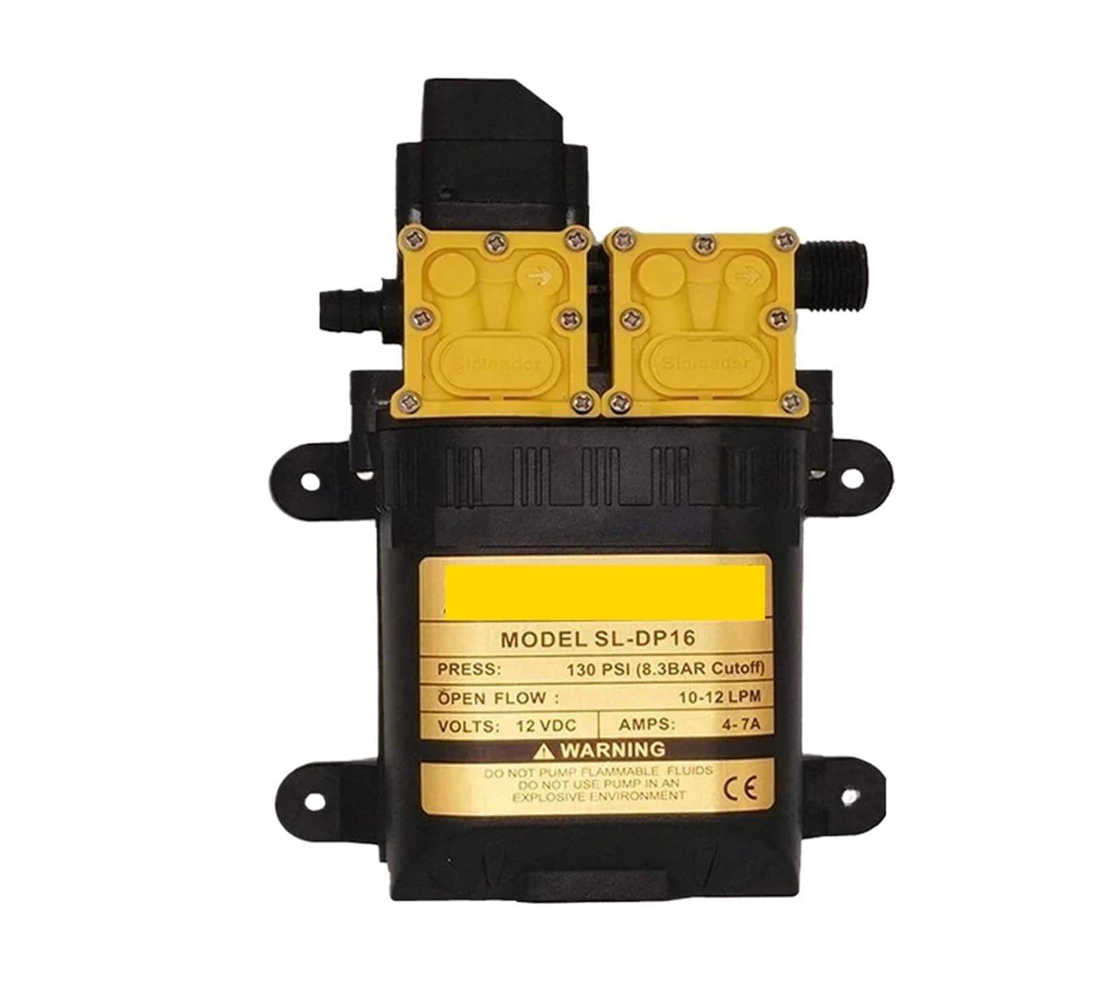 Zxzzas One Color Diaphragm Pump, 12V High Pressure Agricultural Electric Water Pump Sprayer Pumps Dual-Core Power Electric