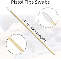 Vista 2 de 600 hisopos de limpieza de pistola, mango de bambú de 6 pulgadas de largo, hisopo de limpieza altamente absorbente, sin pelusas, suministros