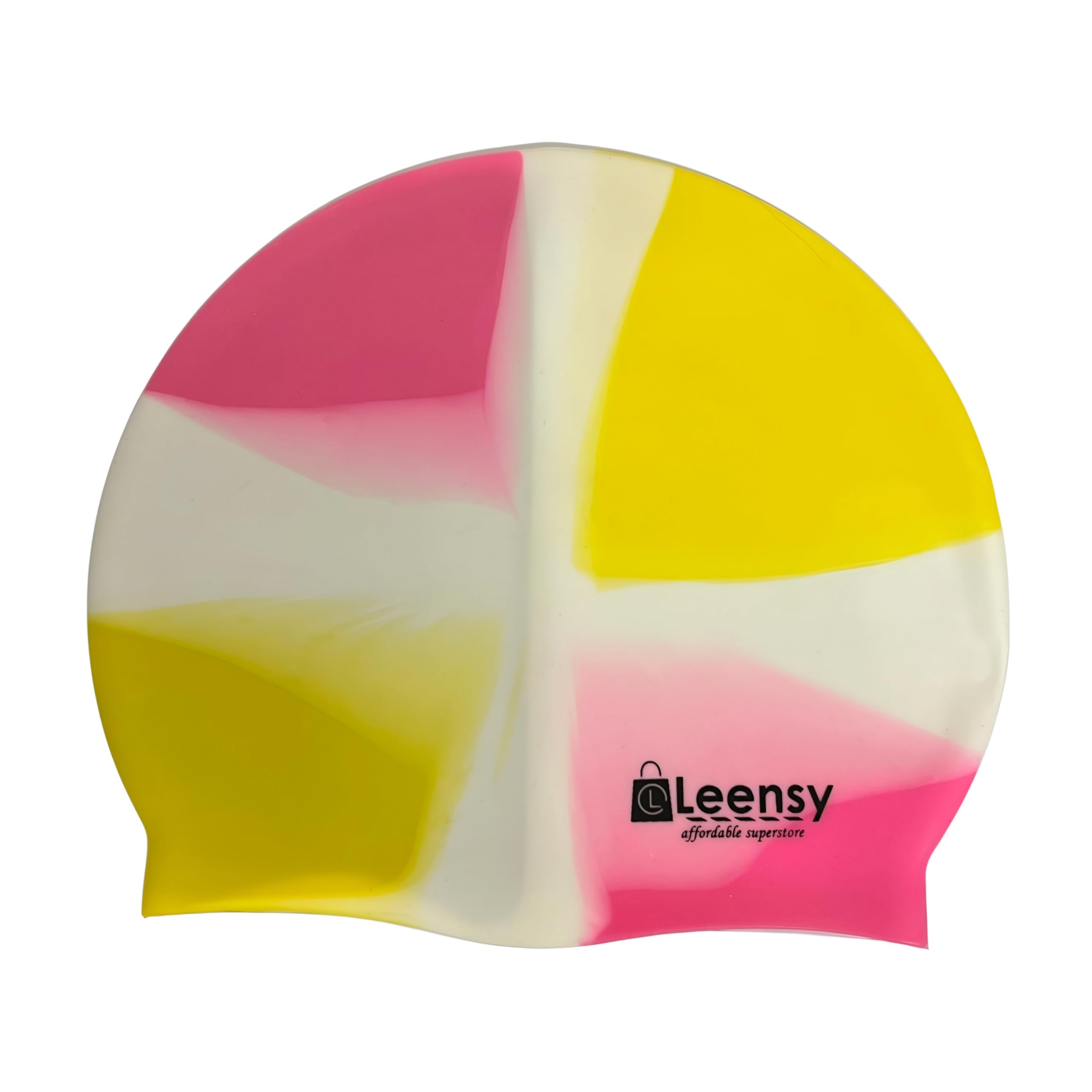 Elastic Swim Caps Comfortable Fabric Swimming Hat Lightweight Bathing Caps for Women Men Kids While Swimming (pink+white+yellow)