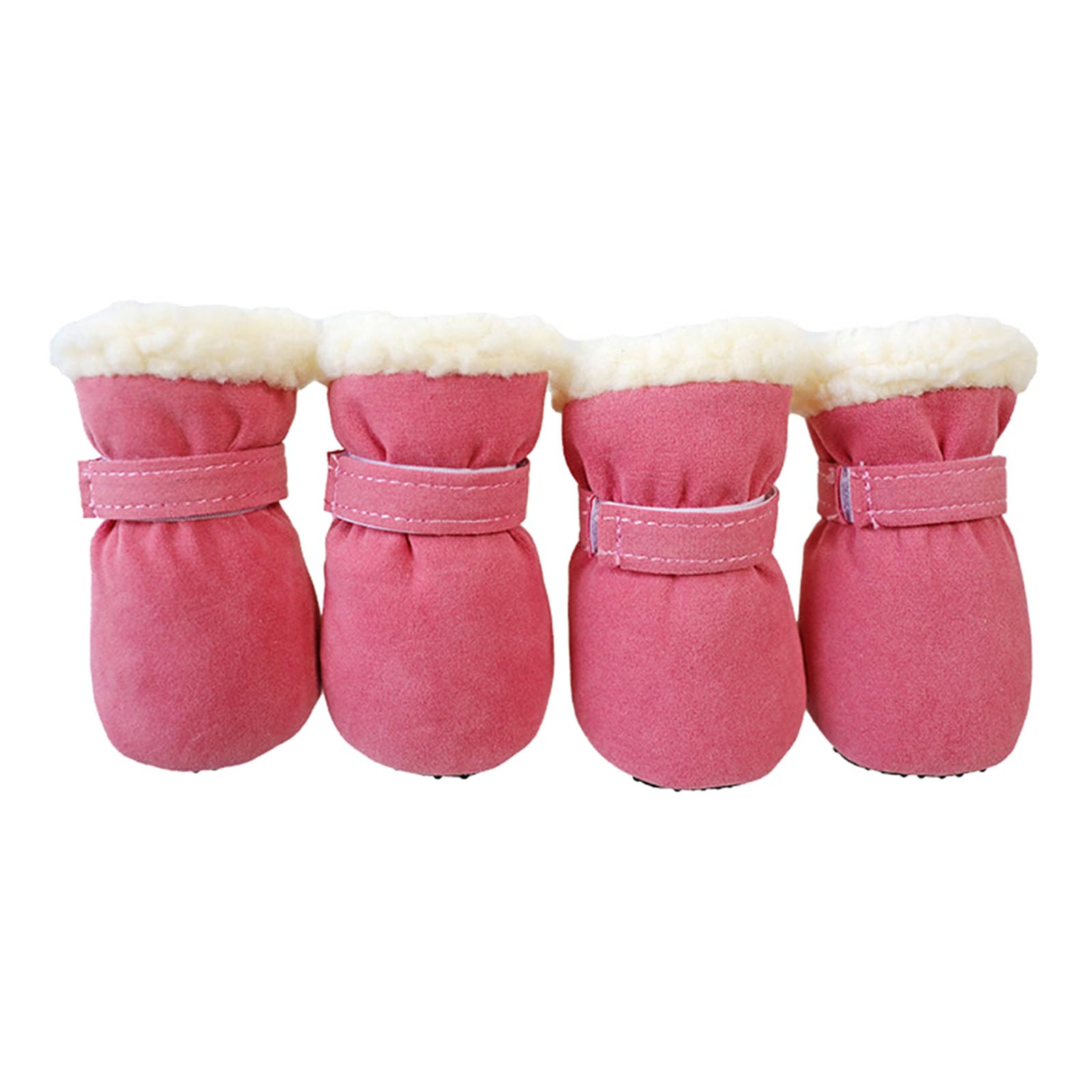 Maxtonser 4pc Antiskid Puppys Shoes Windproof Winter Pet Dog Anti-slip Snow Booties Footwear Thick Warm for Outdoor Sock Booties