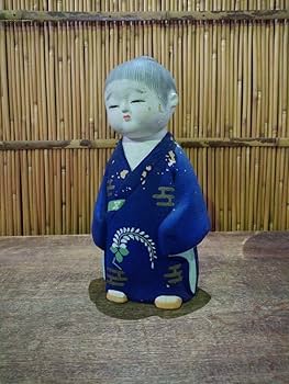 博多人形　陶人形　童　男の子　置物　時代箱　C　8739A 博多人形 陶人形 童 男の子 置物 時代箱 C 8739A