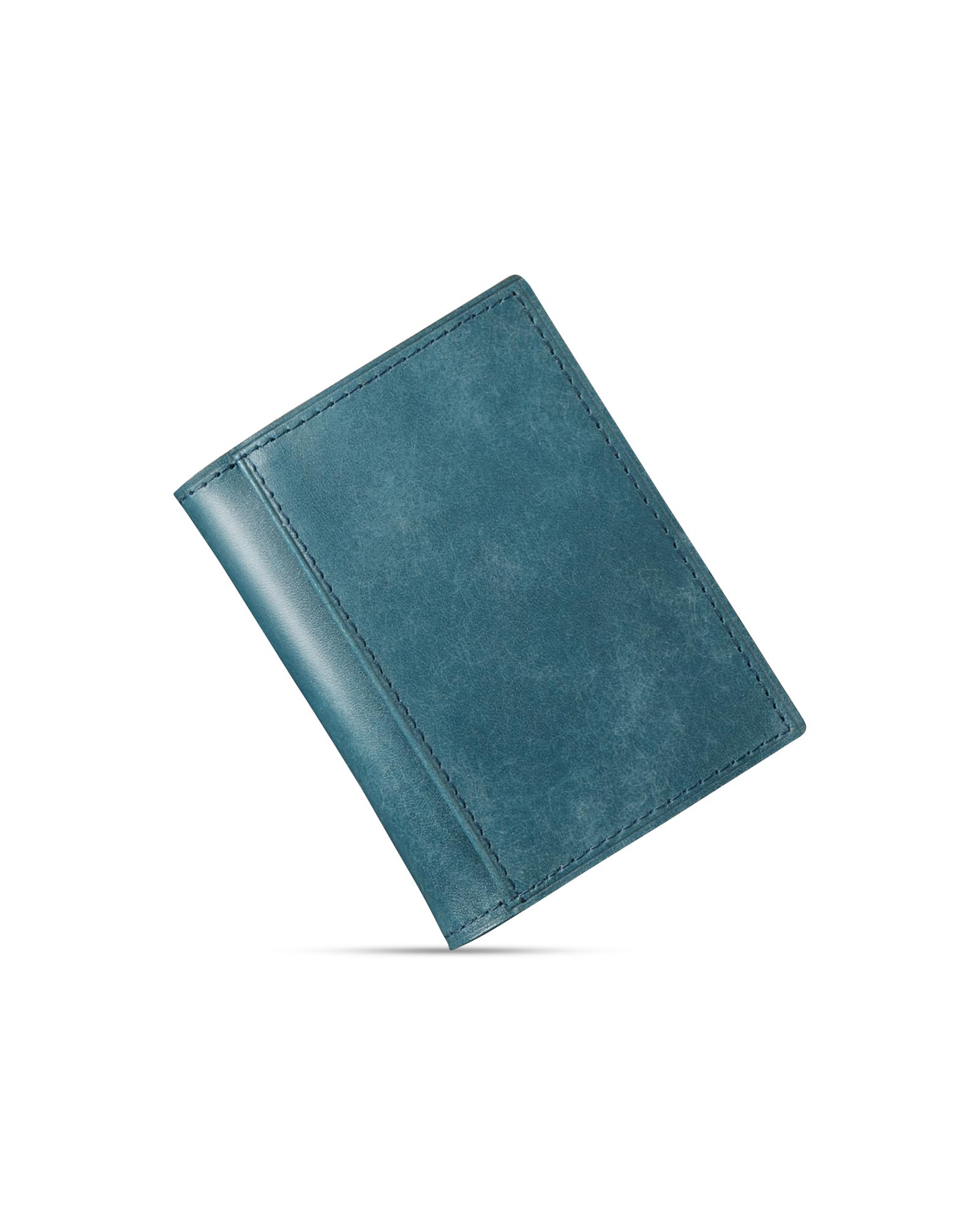 Kawaoto Men's Wallet - Japanese Made Thin Coin Purse - Small Coin Wallet - Pueblo Leather - Genuine Leather - Slim - Can Store Bills and Cards - Box-Shaped - Compact - Clear Visibility - Gentleman's :