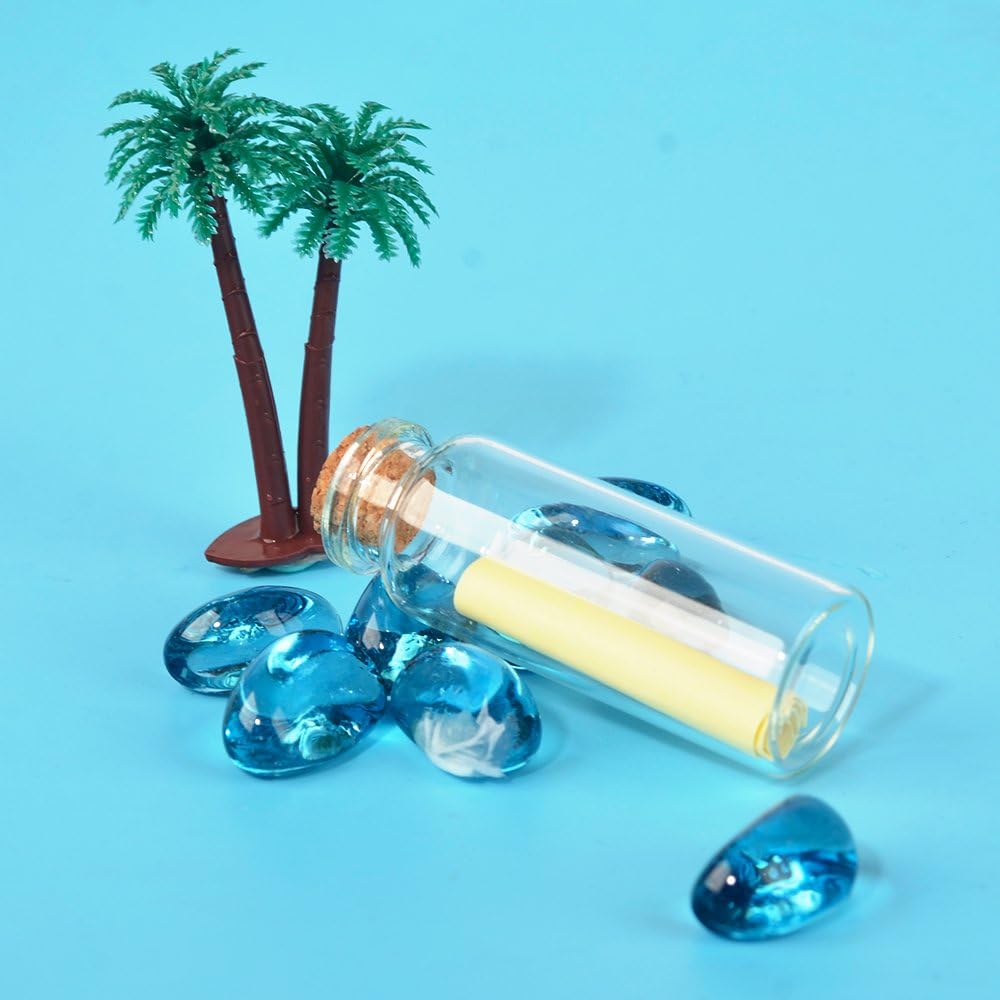 40 Pcs, 20ml Mini Glass Jars Bottles with Cork Stoppers, DIY Decoration Small Glass Bottles Favors,Mini Vials Cork,Message Glass Bottle Vial Cork, Wedding Decoration,Party Favors, Wishing Bottles