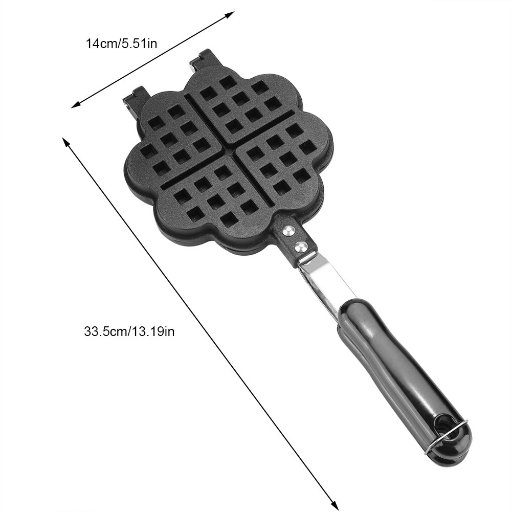 Waffle Iron, a forma di cuore domestica Gas antiaderente Waffle Maker Pan Stampo in alluminio Stampo piatto di cottura strumento di cottura.