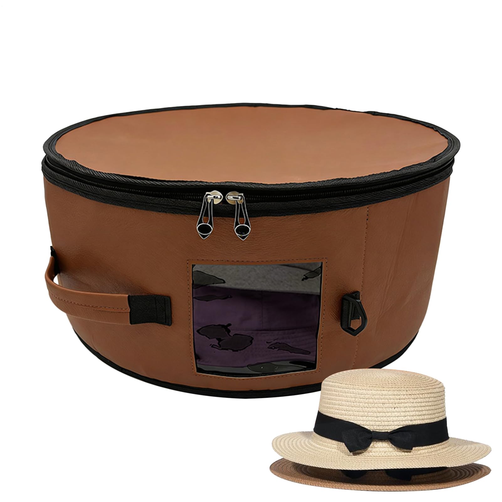 De Sombrero Contenedor Grande Apilable Plegable Para Gorras | Diseño con Ventana Transparente Grandes s Plegables y Apilables para Hombre Para Hombres Mujeres Hogar Dormitorio Armario