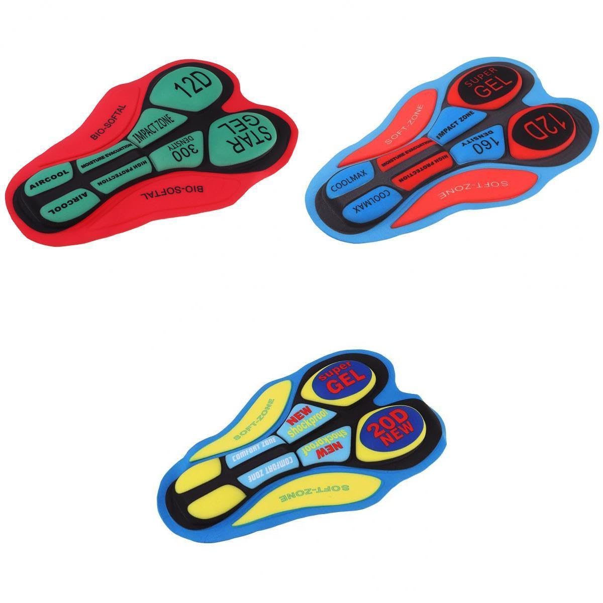 CALANDIS 3Pcs Women Men Cycling Sponge Shorts Pads Shockproof MTB Riding Base Cushion | Shorts-picture-15