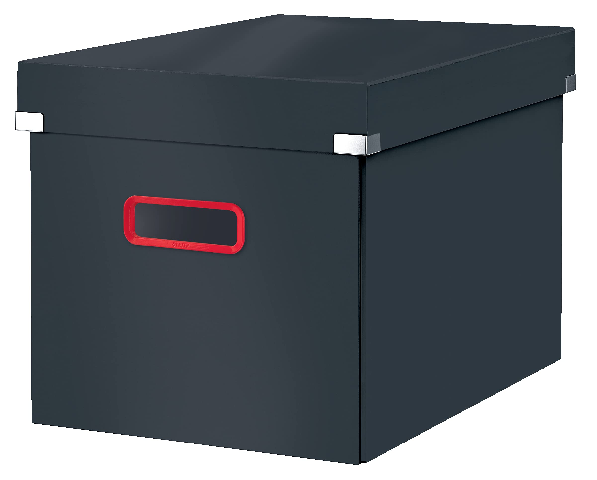 Leitz, Caja de Almacenaje Grande Click and Store con Tapa, Cartón Duro de Primera Calidad para tu Hogar y Oficina, Gama Cosy, Gris Terciopelo, 53470089, Grande