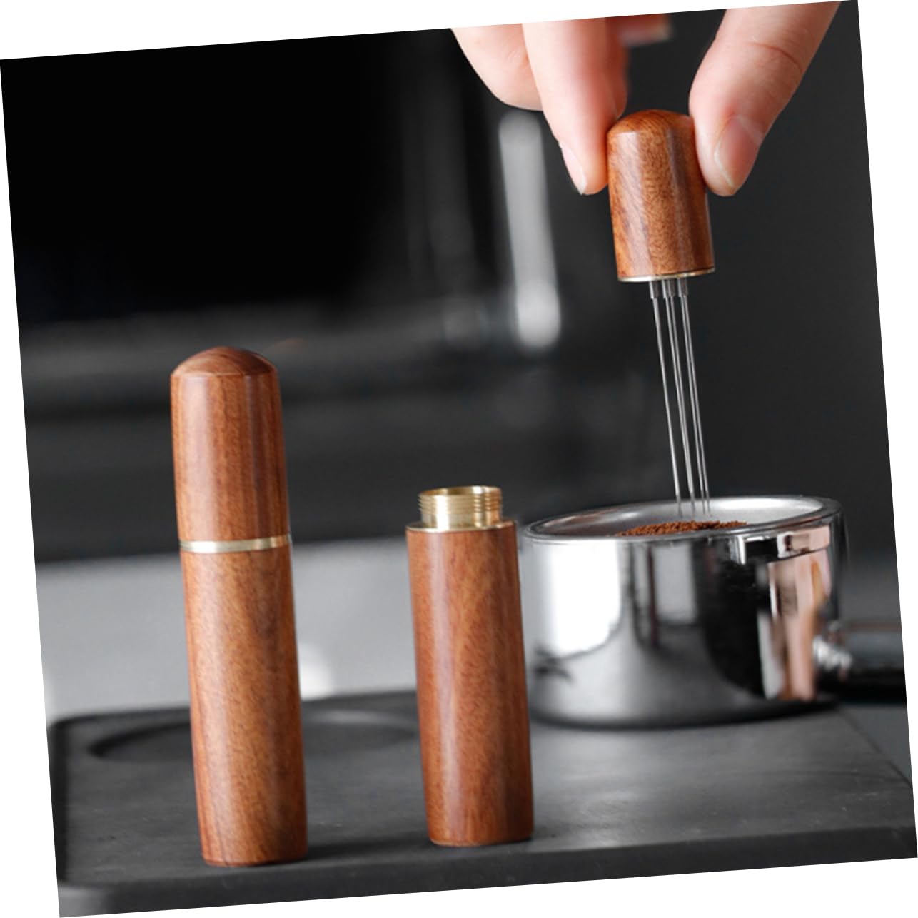 SOLUSTRE Coffee Stirrer Tool Dispenser Metal Needle for Coffee Powder Whisk Espresso Distributor for Kitchen Use