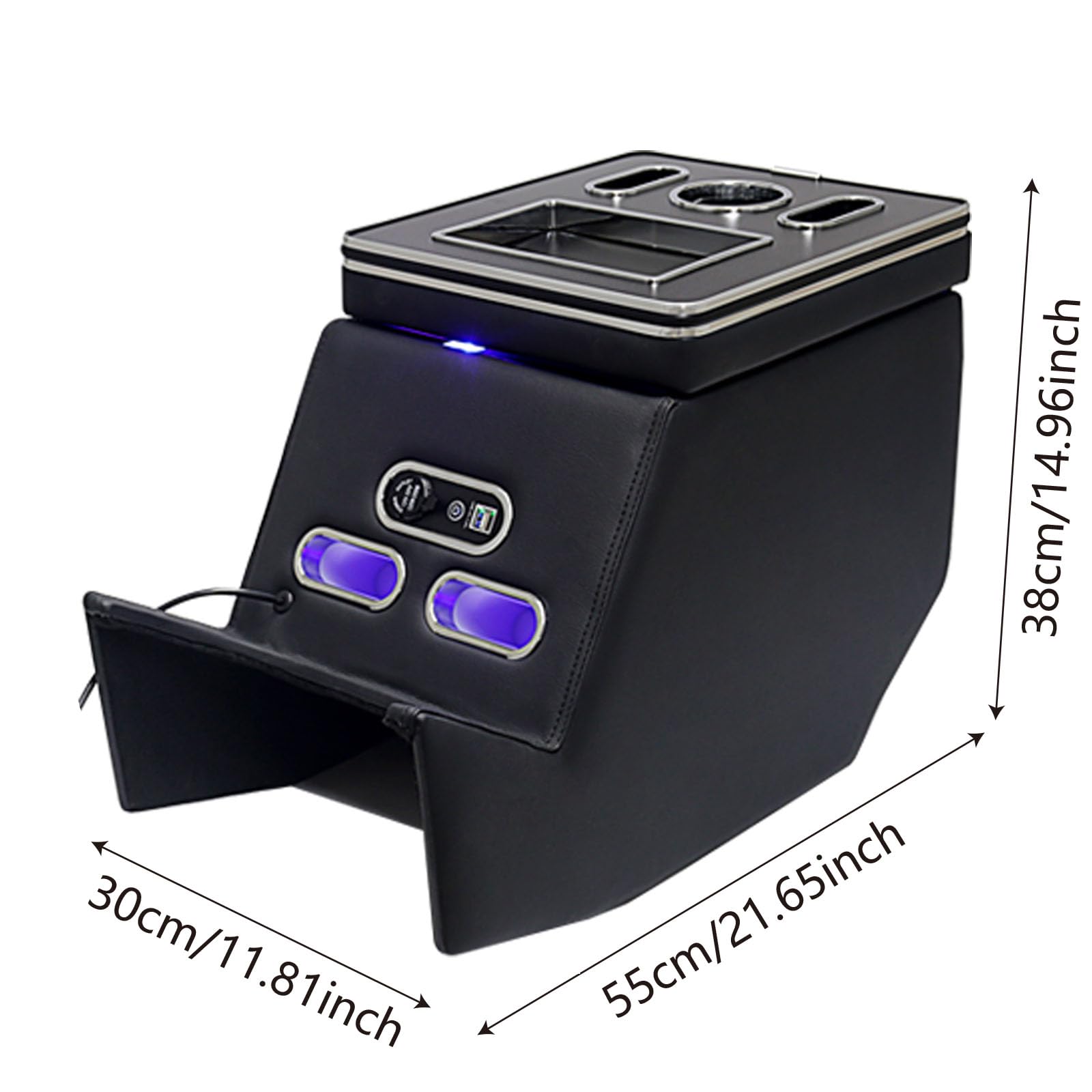 Boîte de Rangement d'accoudoir pour Classe V V220 V260 V250 W447, boîte de Main Courante arrière de Chargement USB (Black)