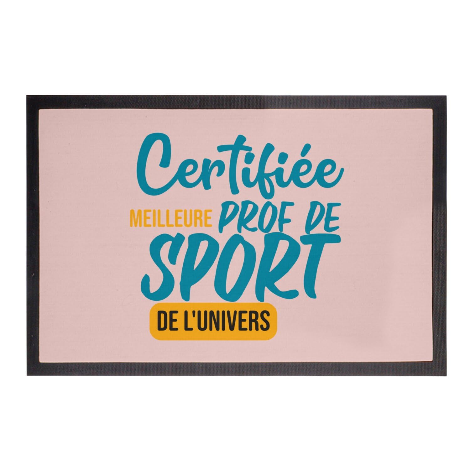 Paillasson Rose tapis entrée prof de sport déco moderne 75x50