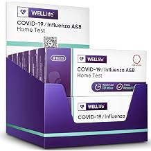 WELLlife Covid-19/Influenza A&B Home Test, 24 Tests Flu Tests for Home Covid Flu Combo Testing Kit FDA Authorized Non-invasive Swab Test