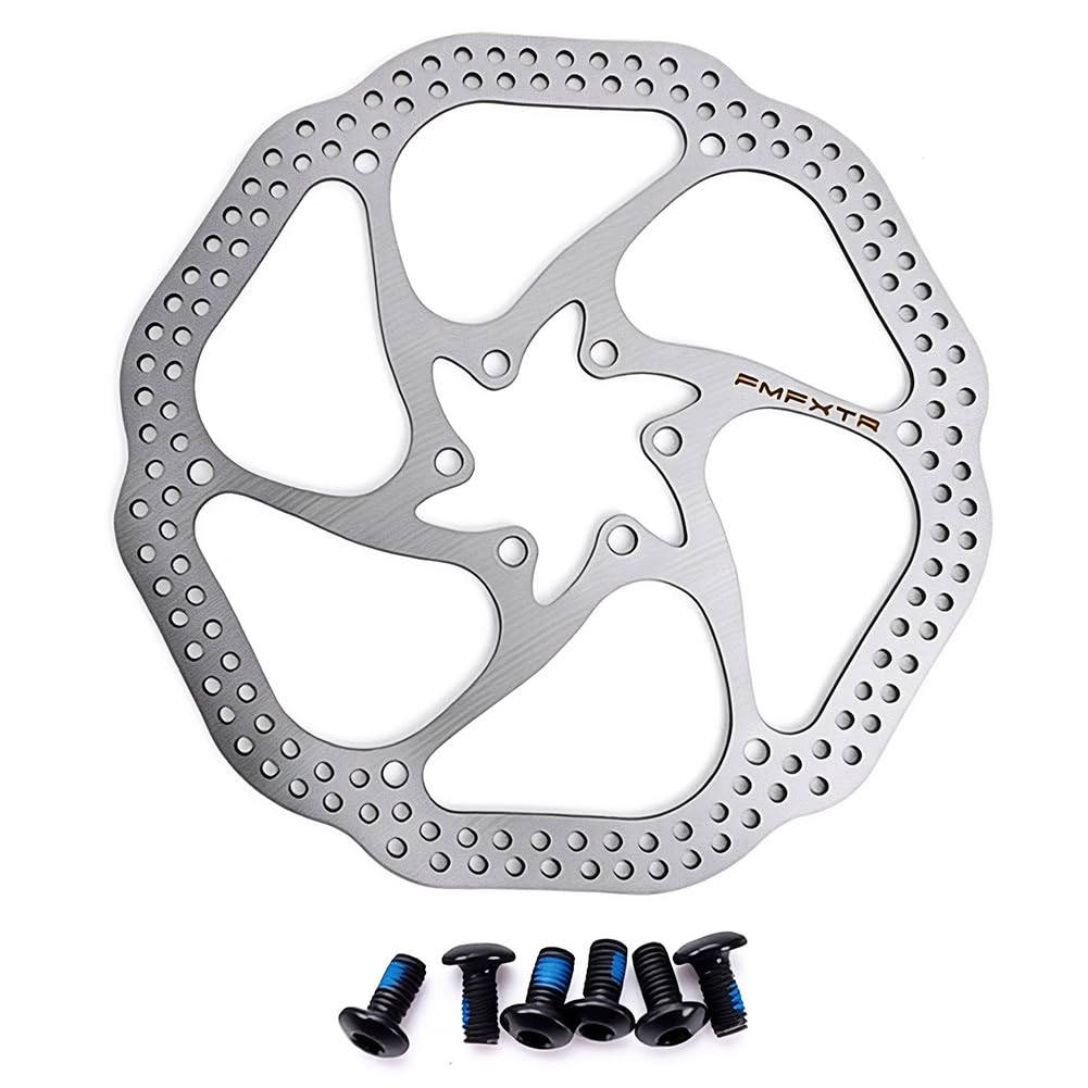 Steel Six-Bolt Disc Brake Rotor,Brake Rotor,Mountain Bike Stainless Steel Bicycle Disc Brakes Rotors For Road Bike,Ebike,Bmx,Wear Resistant,Of Excellent Quality,160mm,Silver (HS1)