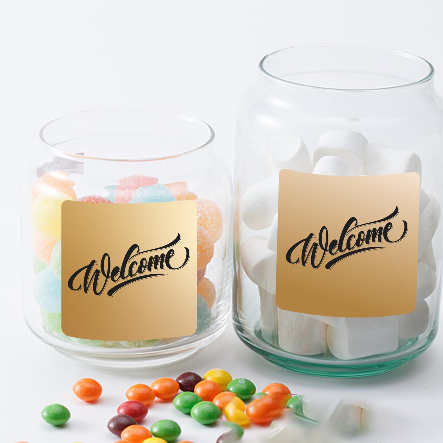 2"x2" Brown Square Thermal Label Stickers,Self-Adhesive Square Direct Thermal Labels,500 Sheets with Perforation Line in ROLL - Image 5