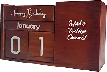 Amazon.com : STRIVE ZEN Perpetual Wooden Desk Calendar