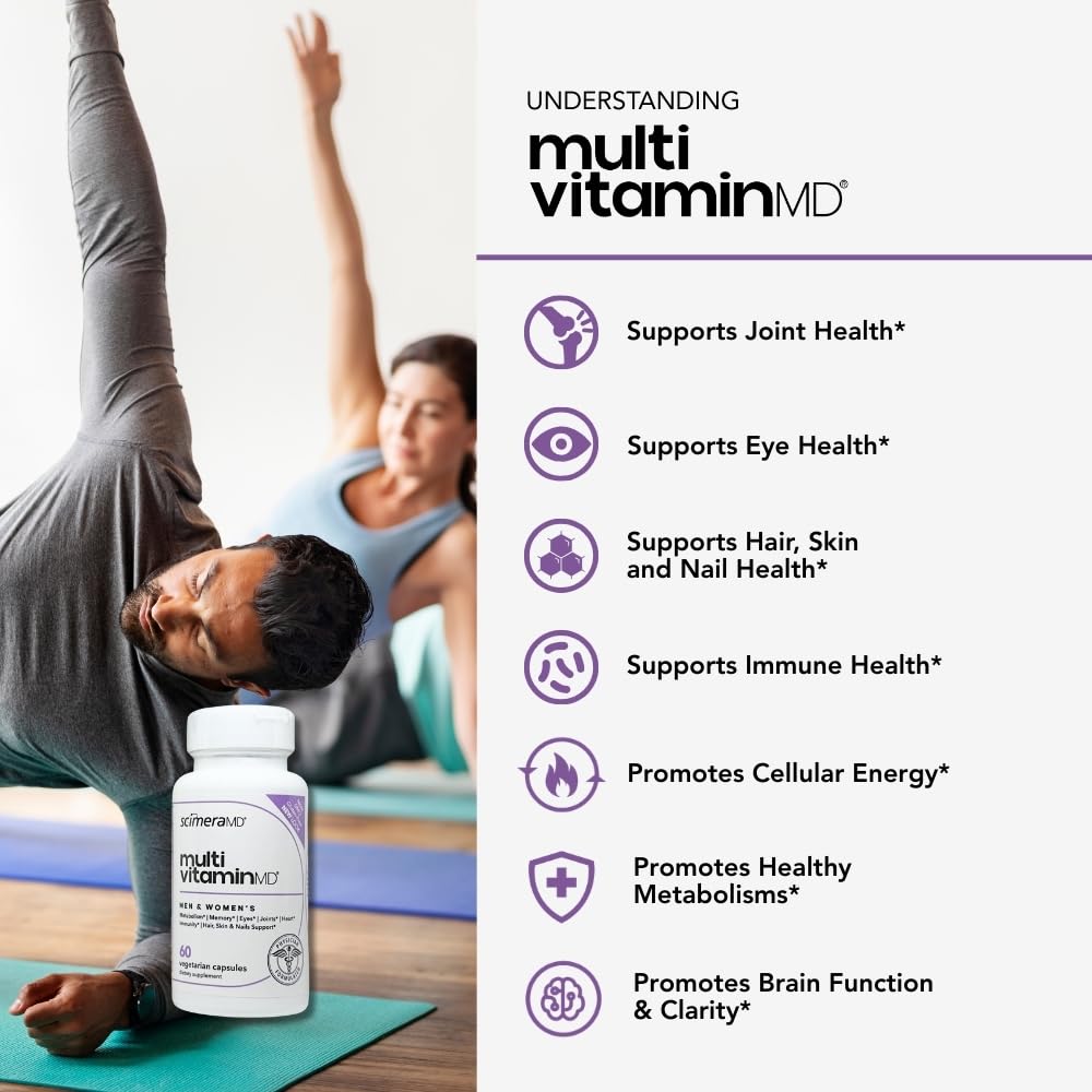 ScimeraMD® MultivitaminMD Full-Spectrum Multivitamin Supplement with Minerals, Antioxidants & Superfoods for Metabolism, Joint, Hair, Skin & Nail Support, 60 Capsules — Amazon image 3