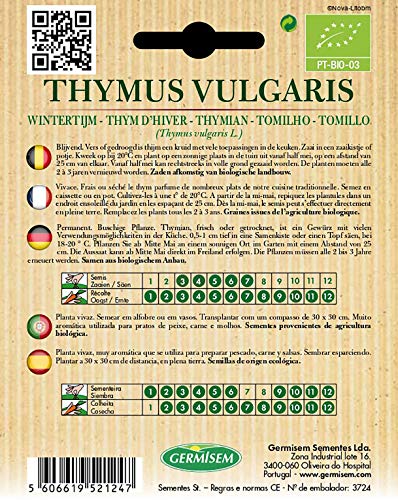Germisem ECBIO1115 Organisch Thymus Vulgaris Tijm Zaden 0.5 g - Afbeelding 3